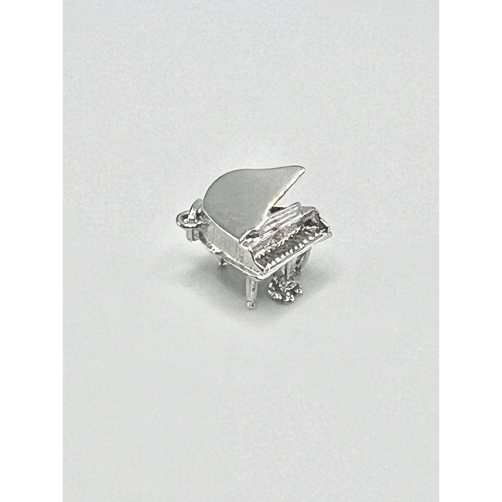 Vintage Sterling Silver Grand Piano 3d Charm Pendant 22$